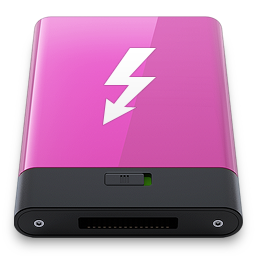 Pink Thunderbolt W Icon 256x256 png